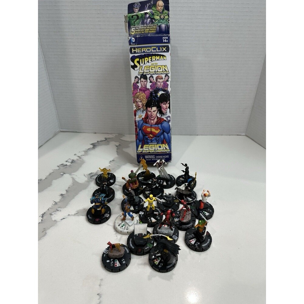 Wiz Kids Heroclix Lot 20 Plus Ring No Cards • DC • Marvel • Horrorclix